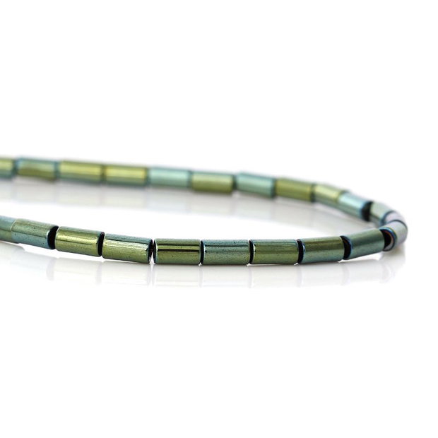 1b hematit natural, verde,tub fatetat 4x2mm (GSLAK 058)