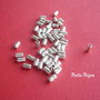 Tub mic distantier argintiu aprox 3x5 mm