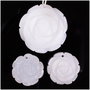 6410 - SET Pandantive / charms. flori sculptate, jad alb