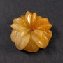 6415 - (1buc) Pandantive / charms, floare sculptata, jad galben