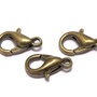 Inchizatoare lobster, metalica, bronz, 10x6 mm