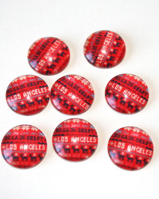 Cabochon sticla cu motive de iarna