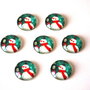 Cabochon sticla cu motive de iarna