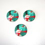 Cabochon sticla cu motive de iarna