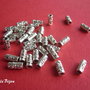 Tub mare cu floare distantier argintiu aprox 3.5x8 mm
