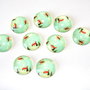Cabochon sticla cu motive de iarna