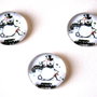 Cabochon sticla cu motive de iarna