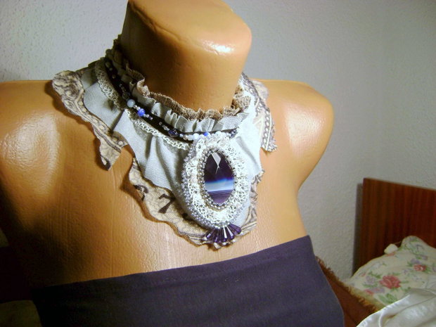 Shocker vintage crem, bleu-gris/Azi la pret minim !