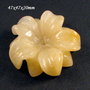 5778 - Pandantiv, aventurin galben, floare sculptata