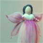 Zana Waldorf - Cherry Blossom Fairy - Papusa lana -Decor camera copii