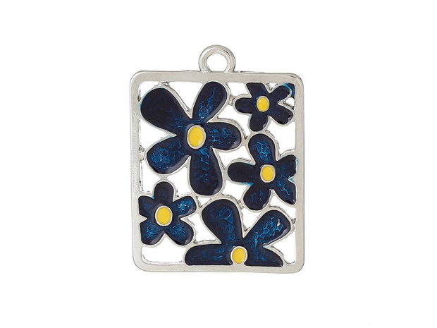 1b Pandantiv argintiu, flori 37x28mm (SALAK 142)