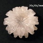6449 # (1buc) Floare sculptata, cuart roz, 30mm