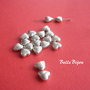 Inimioara argintie aprox 4x8.5x8.5 mm
