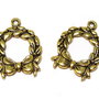Pandantiv metalic, auriu antichizat, coronita, 25x19 mm