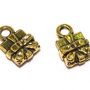 Pandantiv metalic, auriu antichizat, cadou, 12x8 mm
