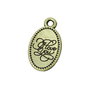 1b charm, pandantiv inscriptionat ,bronz 18x10mm (BZLAK 088)