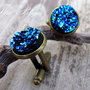 Butoni camasa, unisex, bronz&druzy BLUES