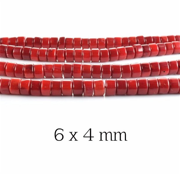 Coral natural, 6 x 4mm CCR