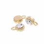 1b charm aurit , clear rhinestone 11x8mm (GPLAK 144)
