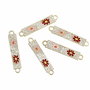 1b link aurit dreptunghiular ,flori email 30x6mm (GPLAK 145)