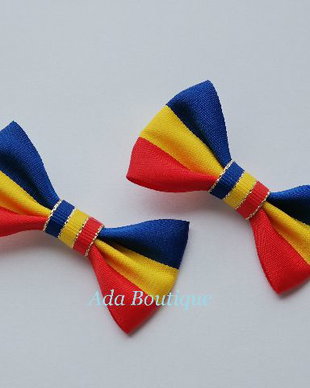 Set 2 agrafe mici tricolore