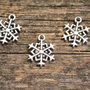 1b charm argintiu fulg de nea 18x14mm (SALAK 149