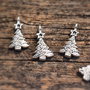 1b charm argintiu, brad iarna 20x10mm  (SALAK 153)