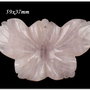5694 - Pandantiv, cuart roz, floare sculptata REZERVAT