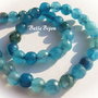 Agate crab fire fatetate albastru marin aprox 6.5 mm