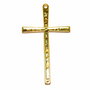 Pandantiv metalic, cruciulita, auriu, 61.5x36.5 mm