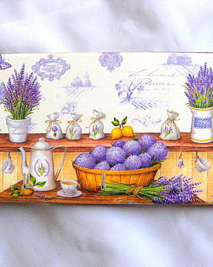 Cuier din lemn - lavanda - 25288