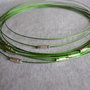 1b baza colier otel siliconat - verde 45cm PAVA 005