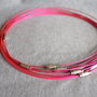 1b baza colier otel siliconat - fucsia 45cm PAVA 010