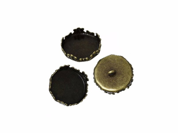 1set Pandantiv glob sticla si capac bronz 25x24mm DV0013