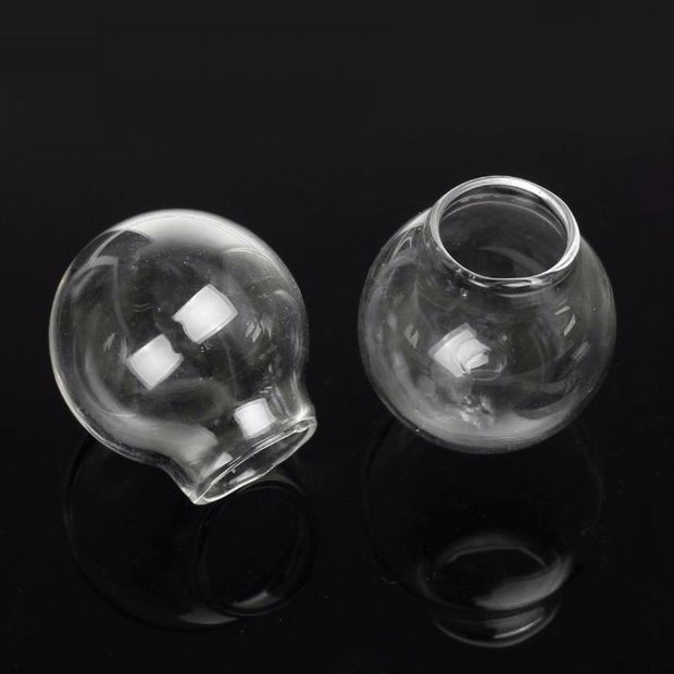 1set Pandantiv glob sticla si capac bronz 25x24mm DV0013