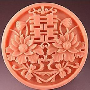A0022 - Matrita forma silicon pt modelat sapun, ciocolata, etc, lotusi, simbol dubla fericire