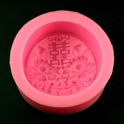A0022 - Matrita forma silicon pt modelat sapun, ciocolata, etc, lotusi, simbol dubla fericire