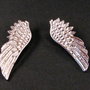 4960 - (SET) Accesoriu / brosa, aliaj metalic argintiu, aripi inger