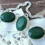 Bratara argintata&jad verde GREEN