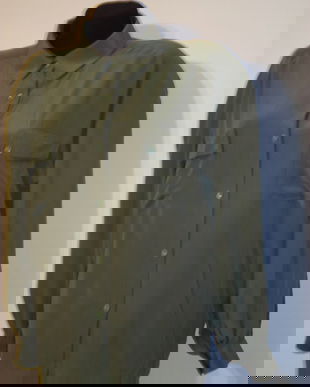 Bluza din matase naturala verde-kaki