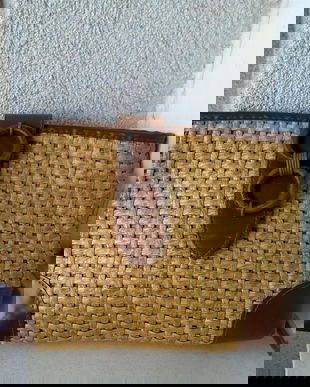 GEANTA PLIC DEOSEBITA ITALIA MODEL IMPLETIT PE SUPORT TEXTIL PIELE ECOLOGICA