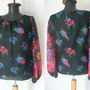 BLUZA ANII 60 VOAL FLORAL