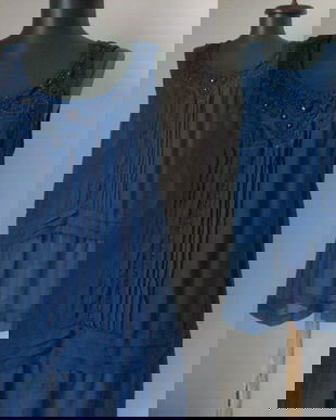 BLUZA LUNGA DANTELA BLEUMARIN