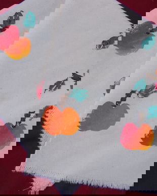 Servet cu mere pictate