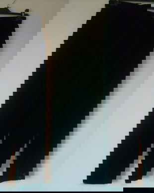 PANTALONI TIGARETA CATIFEA NEAGRA