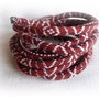 Snur bumbac model tribal 7mm  (50cm) (PAVA 011 )