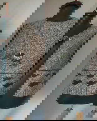 Vesta lana tricotatat manual