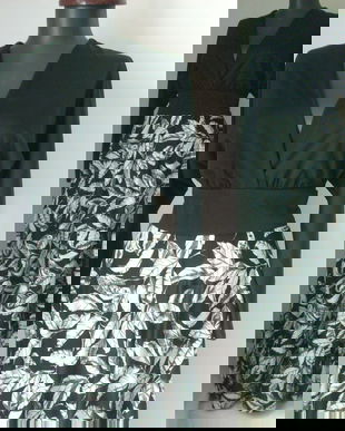 ROCHIE SEARA FRUNZE ALB-NEGRU