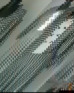 ROCHIE STOFA ALB NEGRU