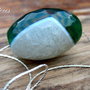REZERVAT G. Lant argint&agat verde cu cristale PRECIOUS